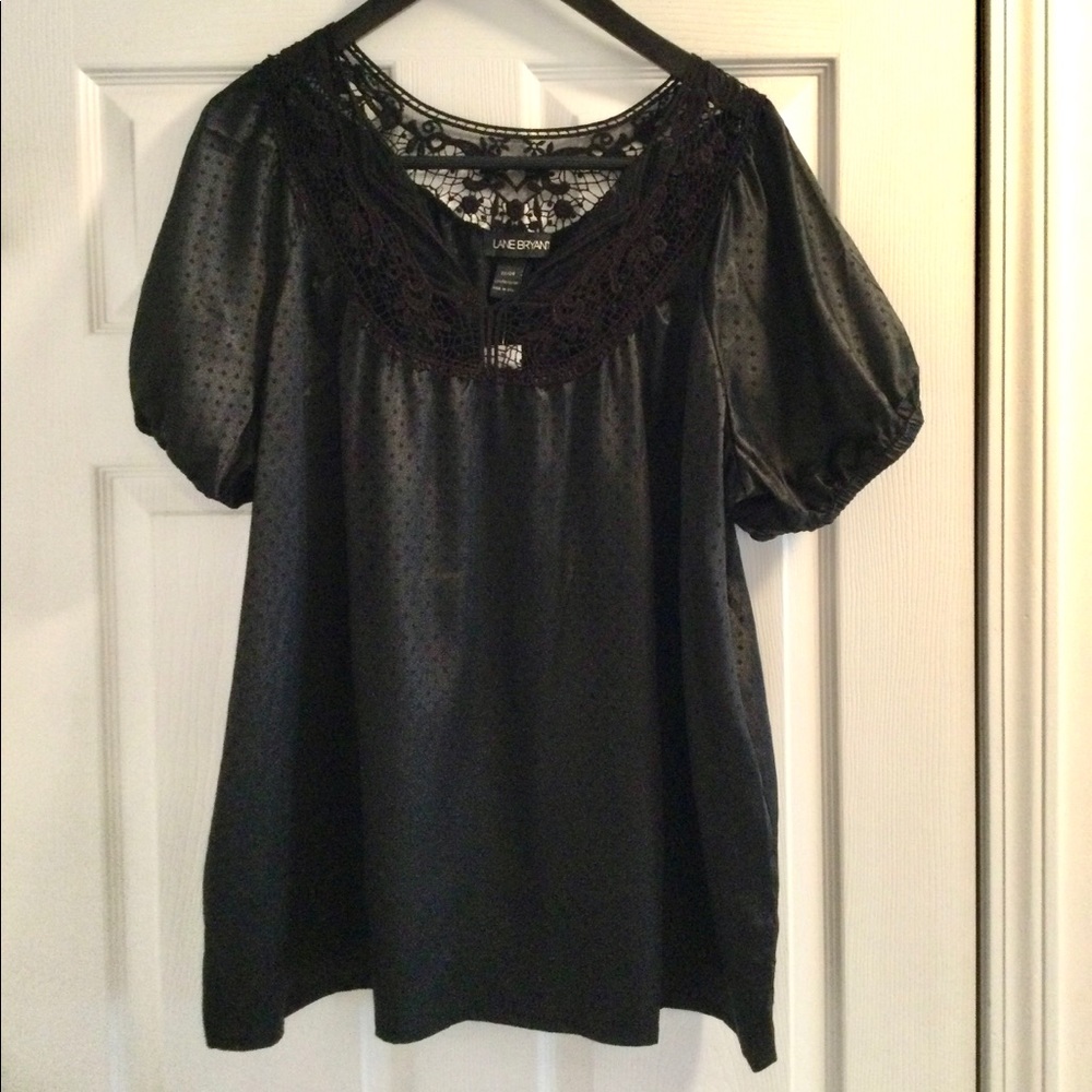 NEW-Ladies Black Satin Look Blouse- Size 22/24